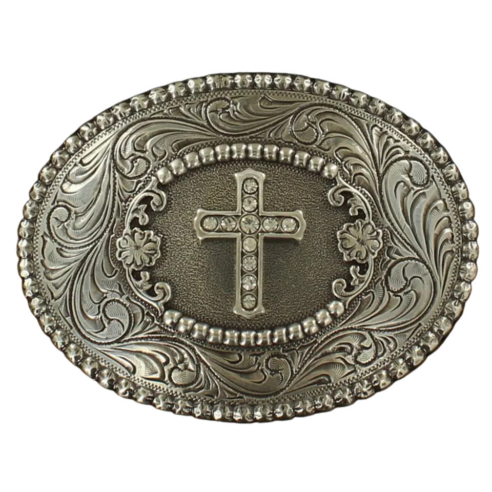 Blazin Roxx Belt Buckle ~ Rhinestone Cross