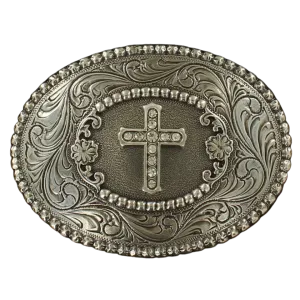 Blazin Roxx Belt Buckle ~ Rhinestone Cross