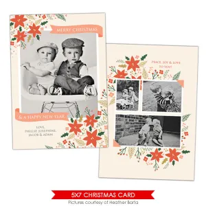 Christmas Photocard Template | Christmas gardens