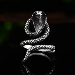 Cobra Snake Stainless Steel Ring