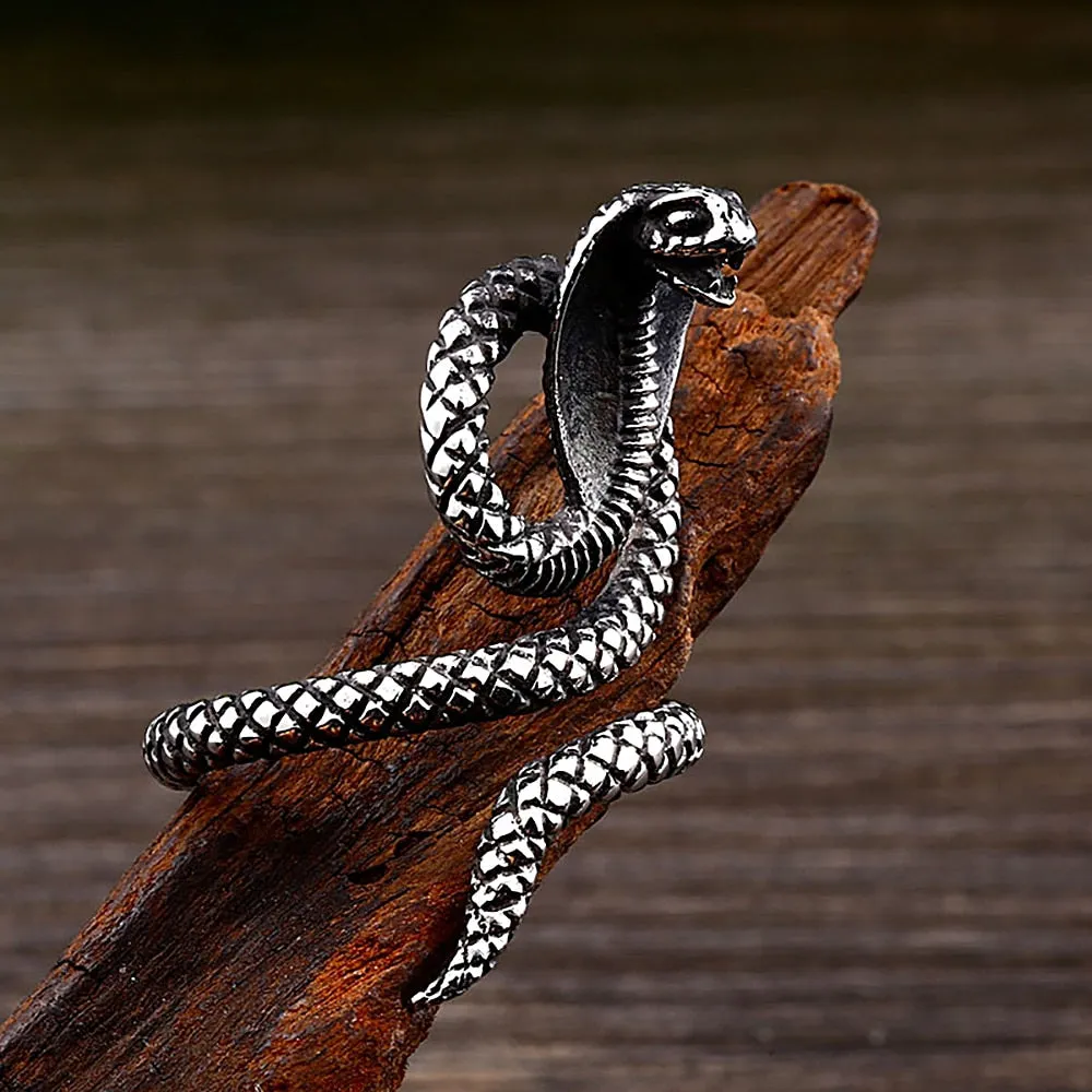 Cobra Snake Stainless Steel Ring