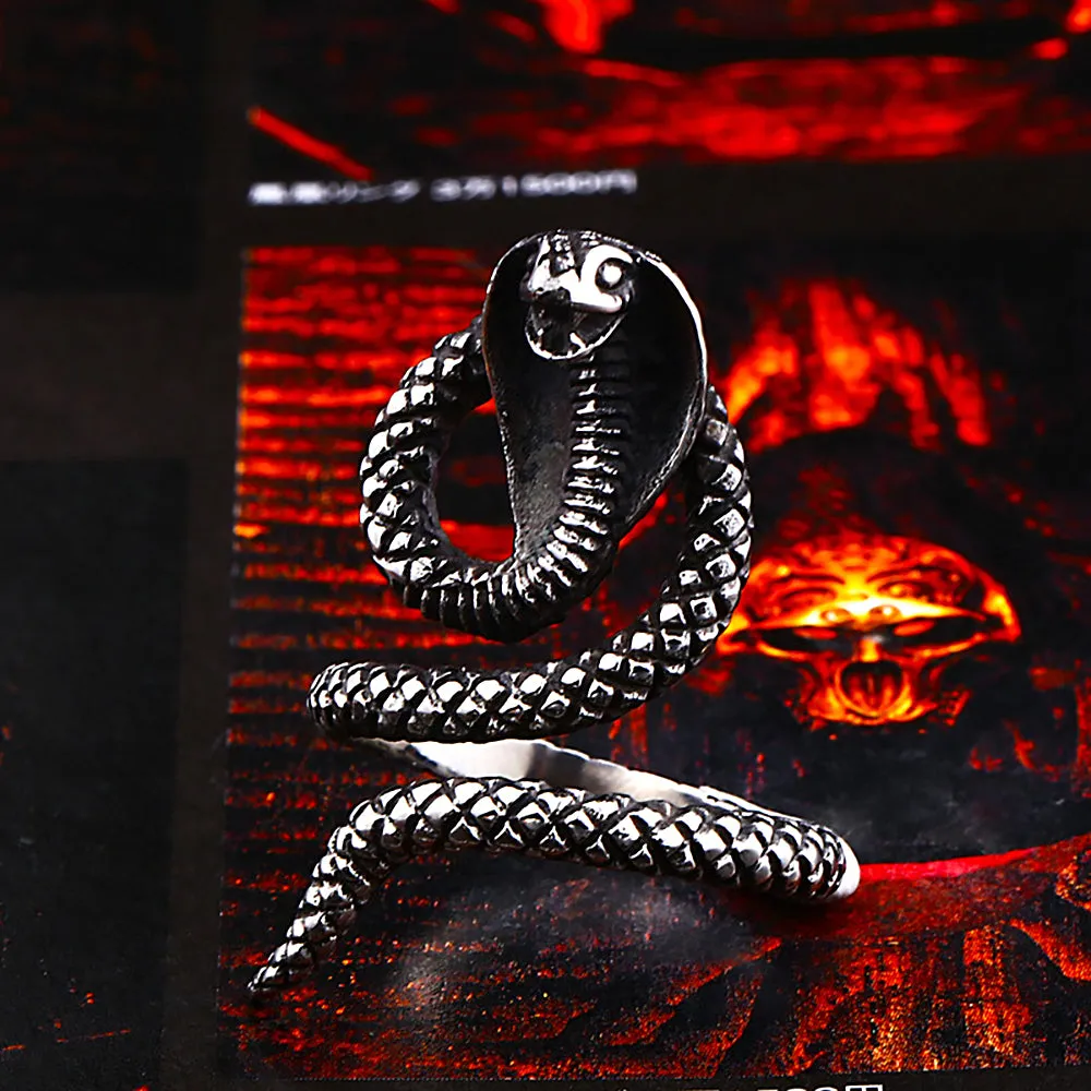 Cobra Snake Stainless Steel Ring