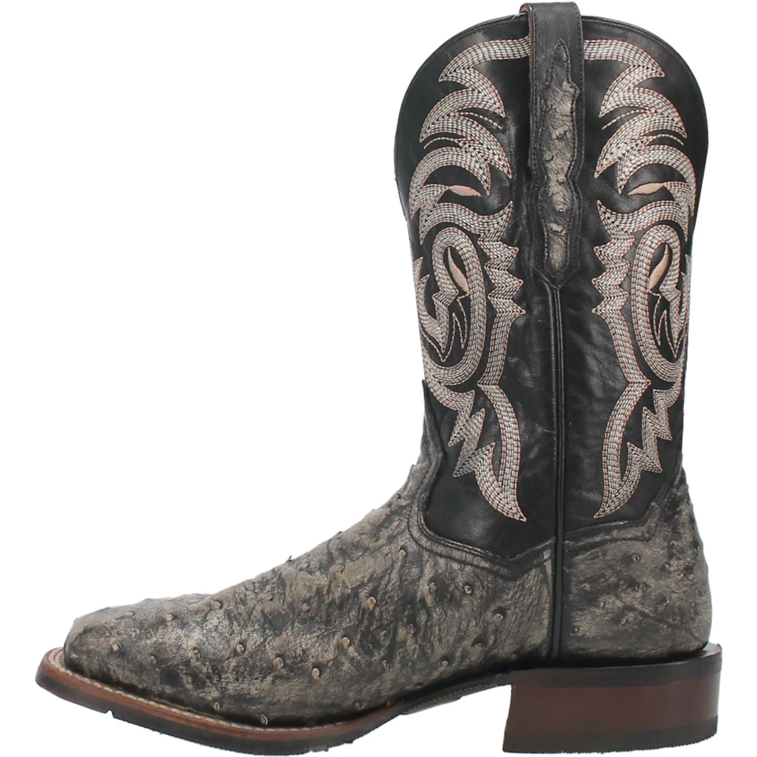 Dan Post Mens Dillinger Black Full Quill Ostrich Cowboy Boots