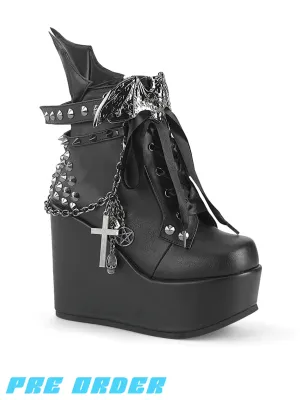 DEMONIA POISON-107 - BLACK VEGAN LEATHER ✰ PRE ORDER ✰