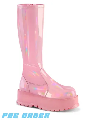 DEMONIA SLACKER-200 - PINK HOLO PATENT  ✰ PRE ORDER ✰