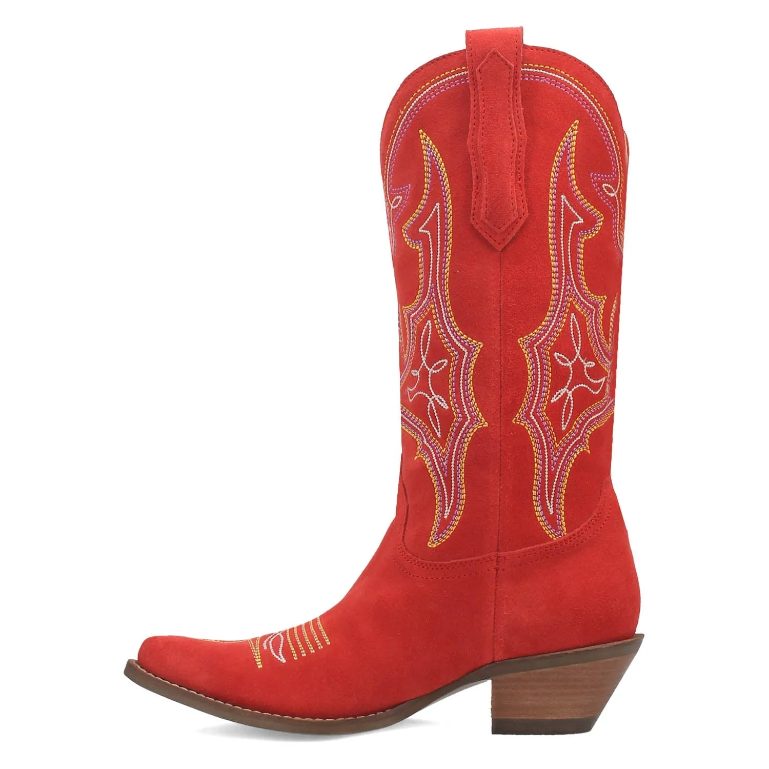 Dingo Womens Hot Sauce Red Suede Cowboy Boots