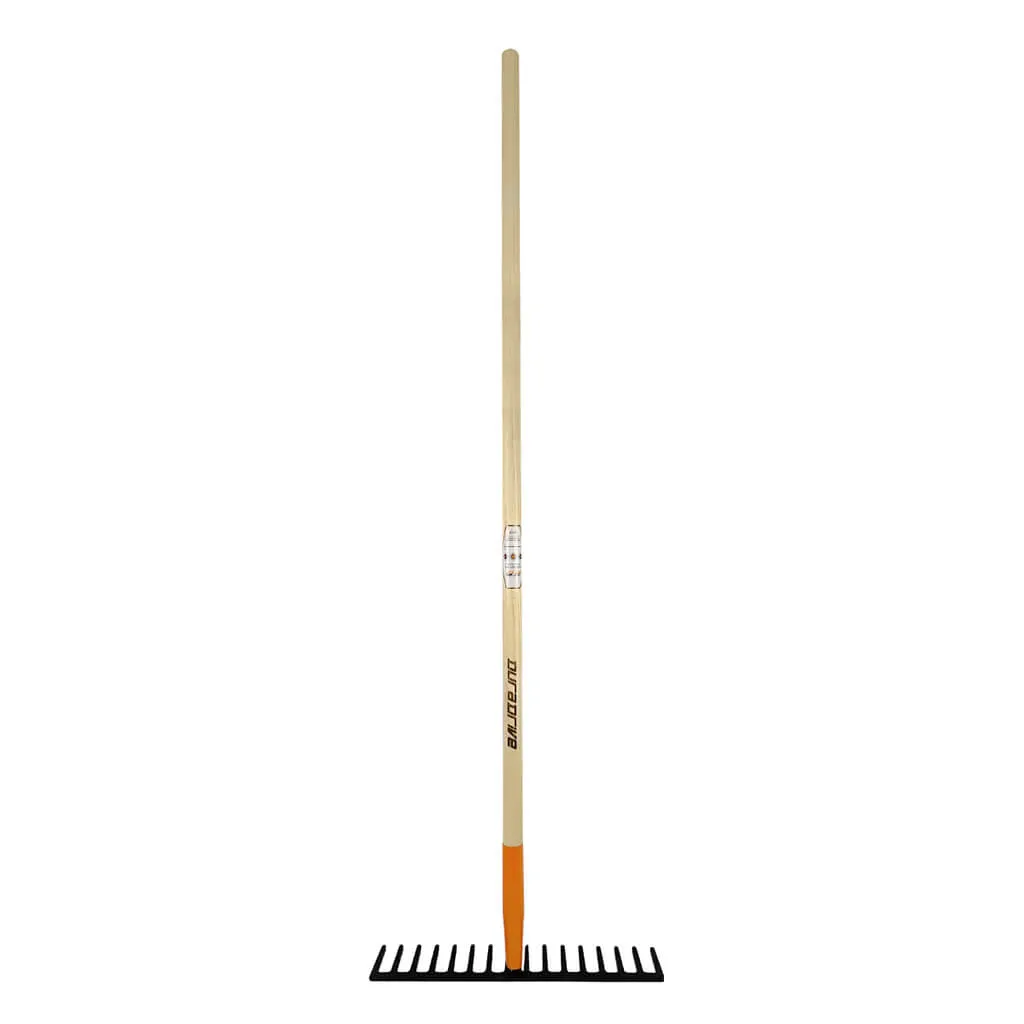 DuraDrive 60 in. 16-Tine Wood Handle Extra Heavy Duty Rake