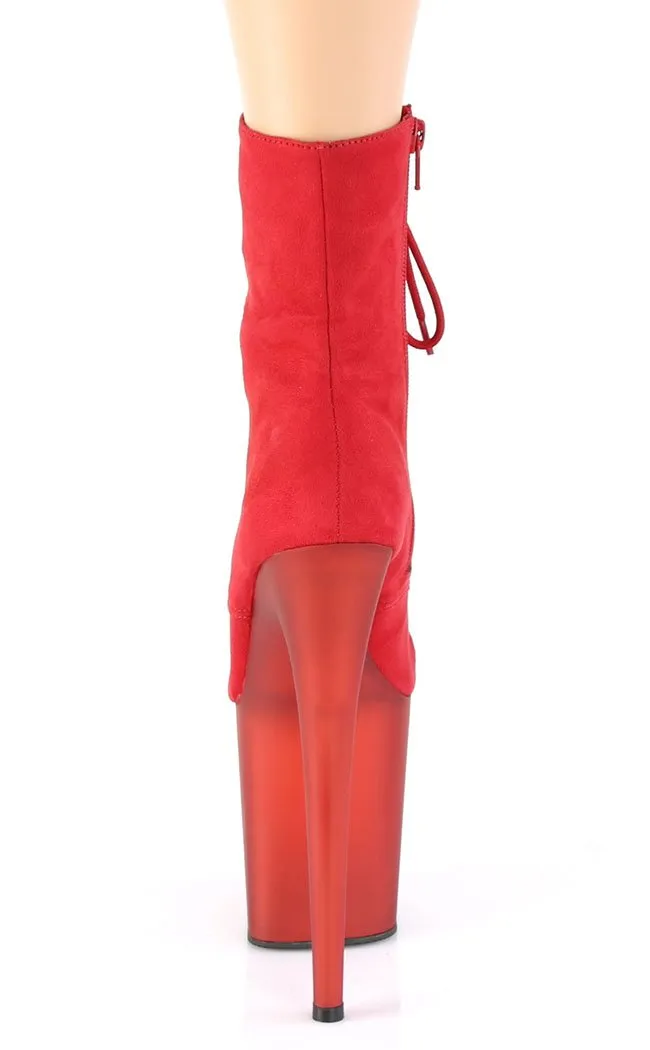 FLAMINGO-1020FST Red Suede Ankle Boots