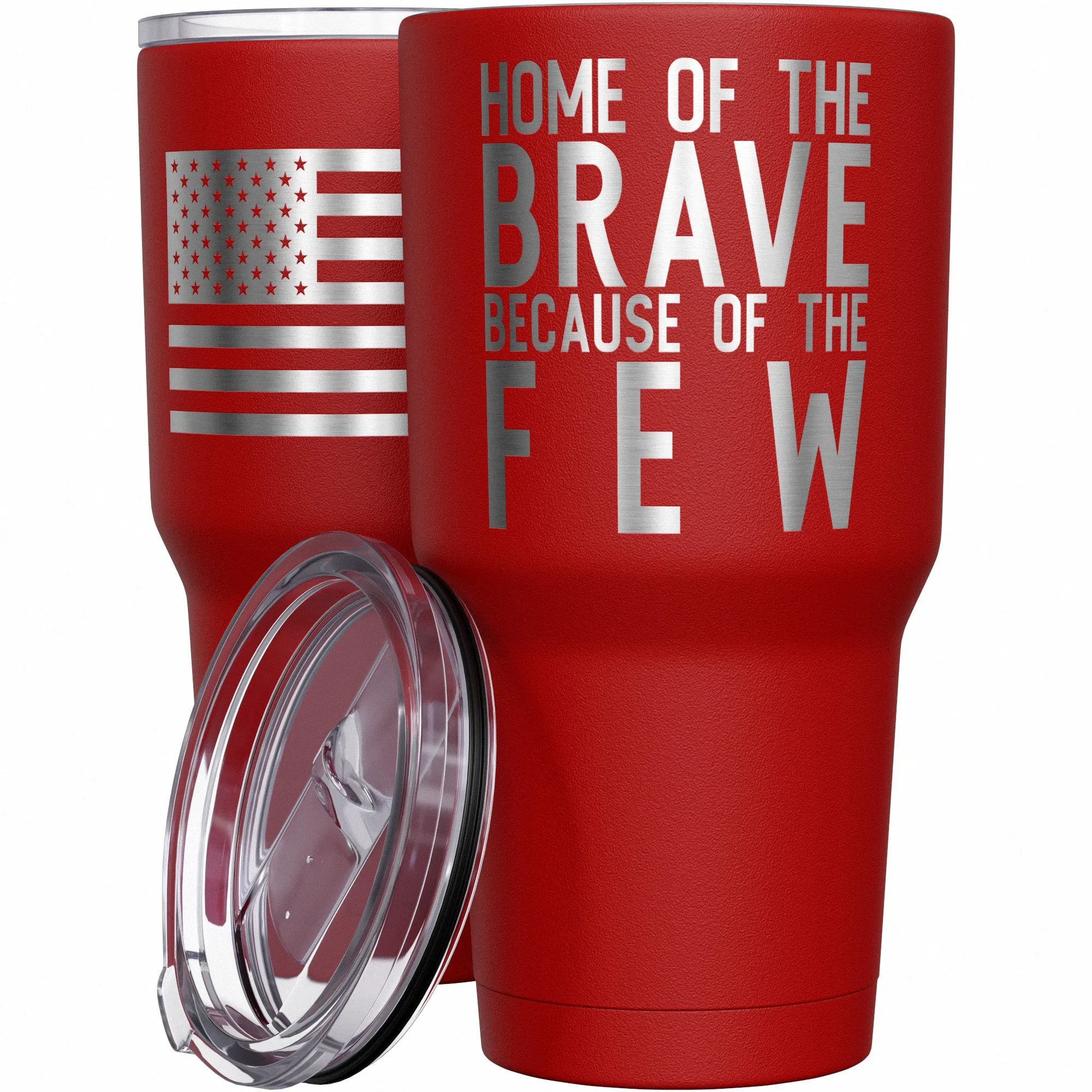 Home of the Brave   American Flag Stainless Steel Tumbler