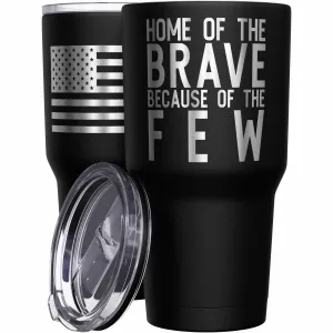 Home of the Brave   American Flag Stainless Steel Tumbler