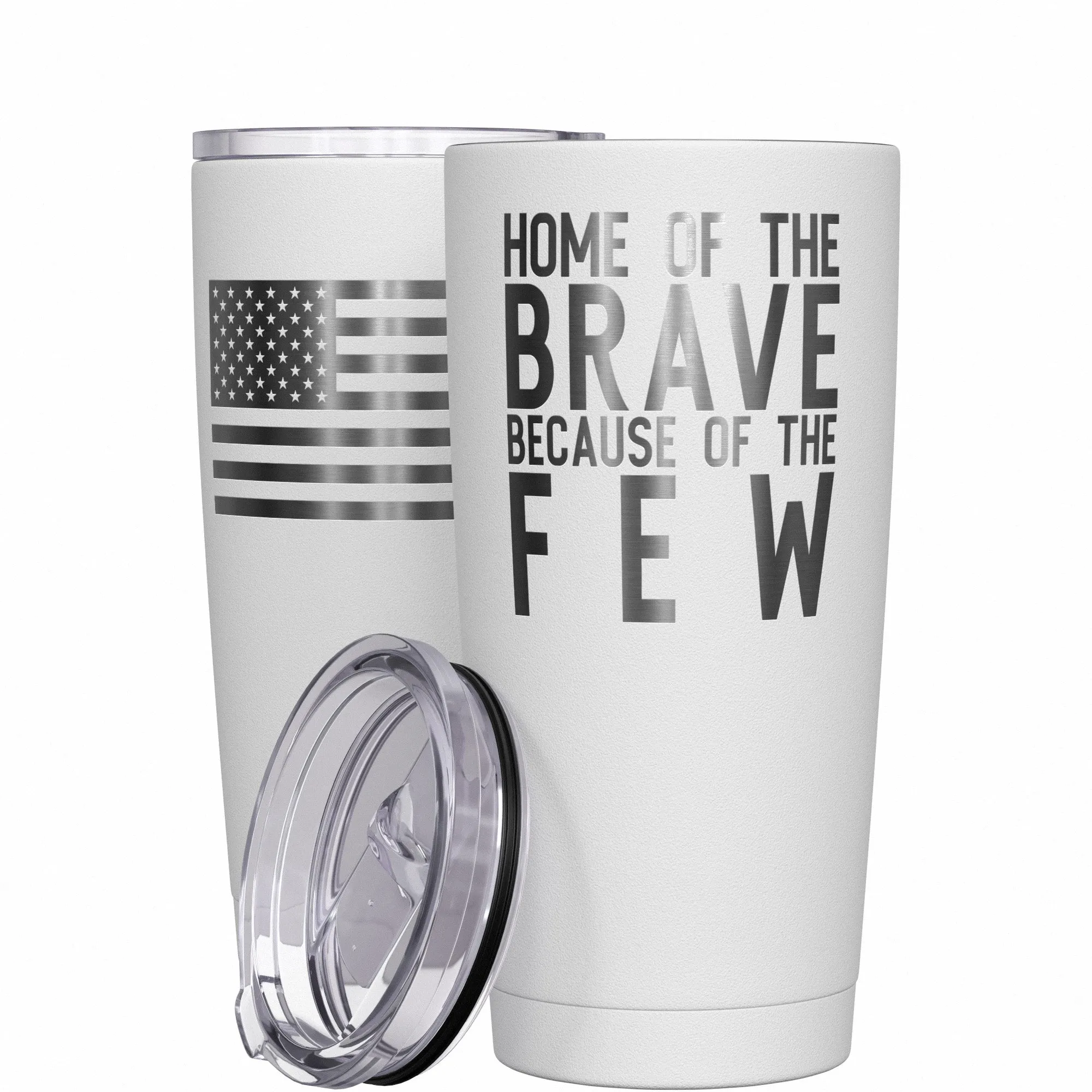 Home of the Brave   American Flag Stainless Steel Tumbler