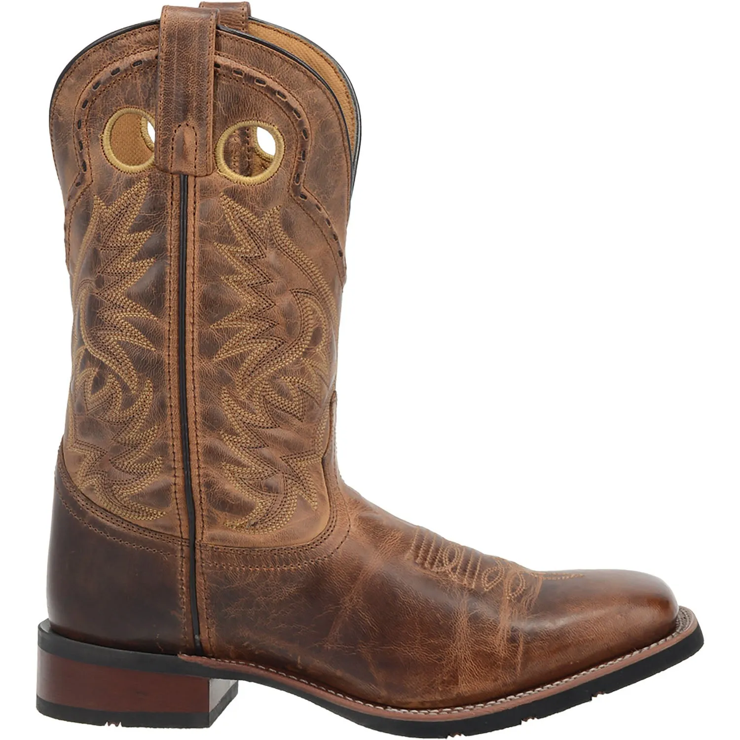 Laredo Mens Tan Kane 11in Square Toe Cowboy Boots Leather