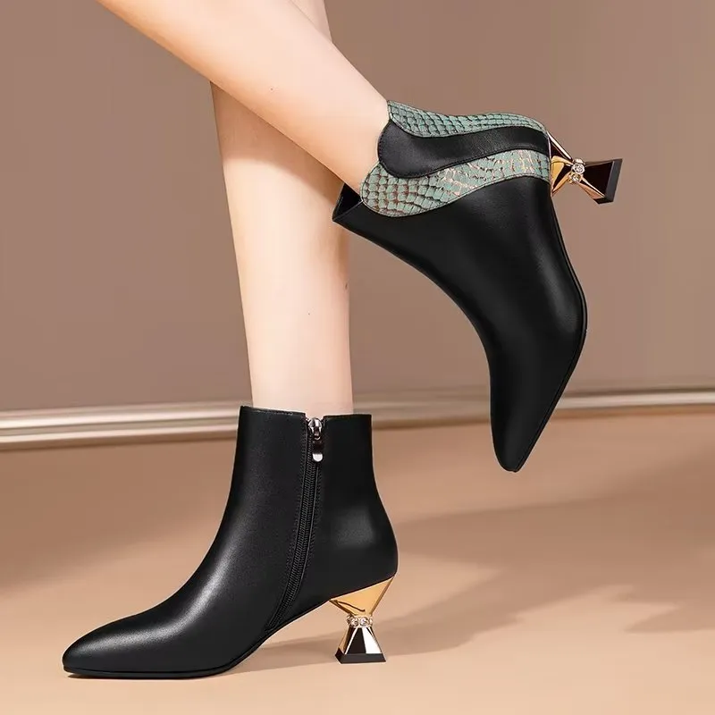 LavishLux Chic Pointed Toe High Heeled Boots