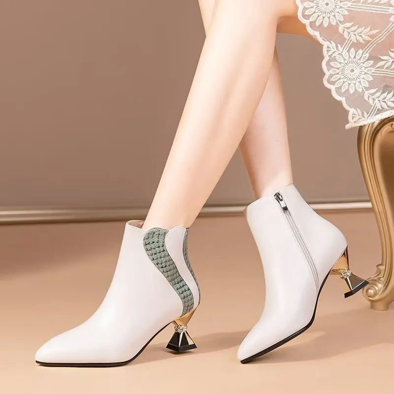 LavishLux Chic Pointed Toe High Heeled Boots