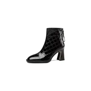 Luxury Exotic Leather Heeled Boots