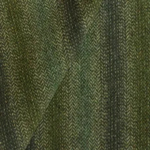 Moss Green Ombre Stripes Fat Quarter Yard, Felted Mill Dyed Wool Fabric