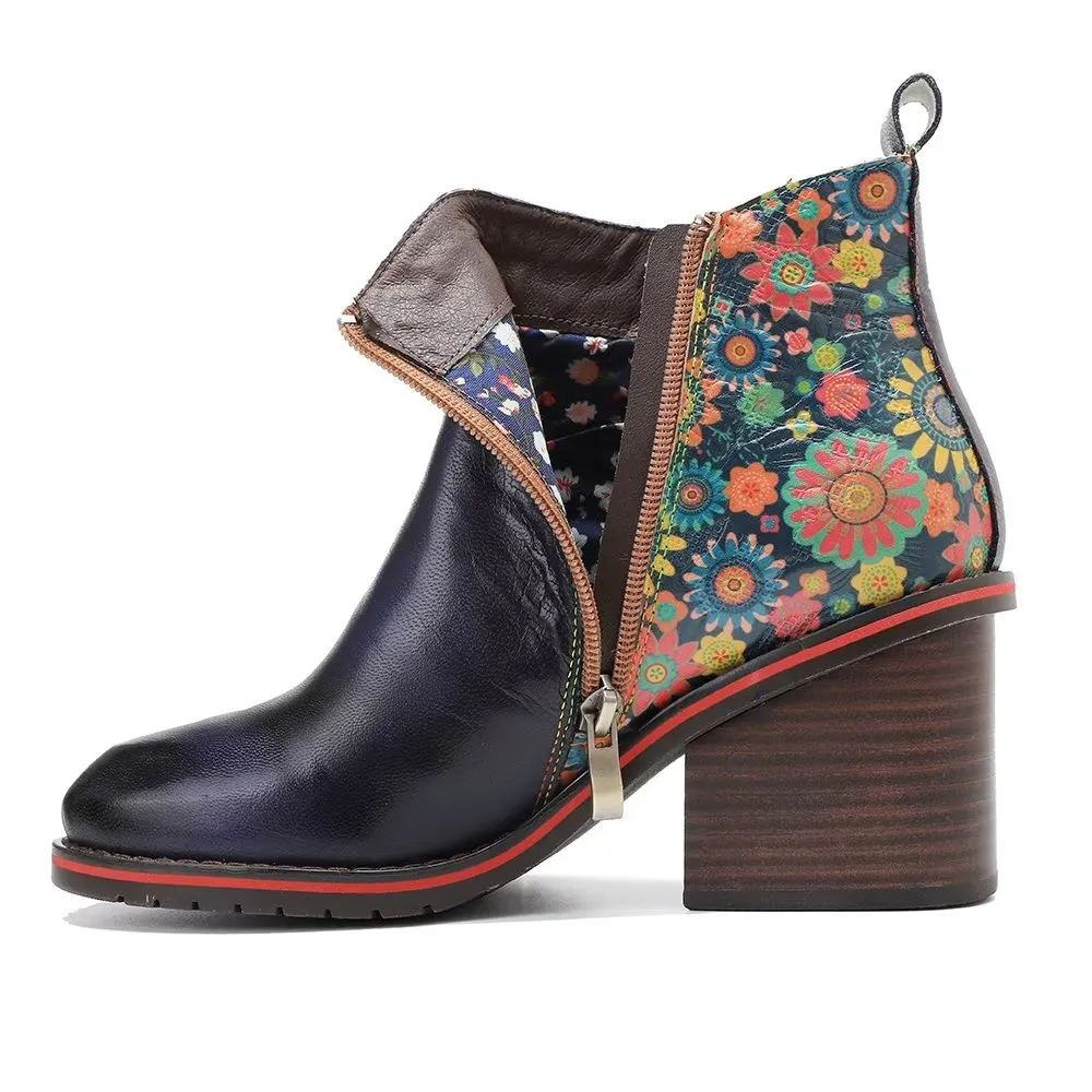 RetroChic Zip Comfort Heeled Boots