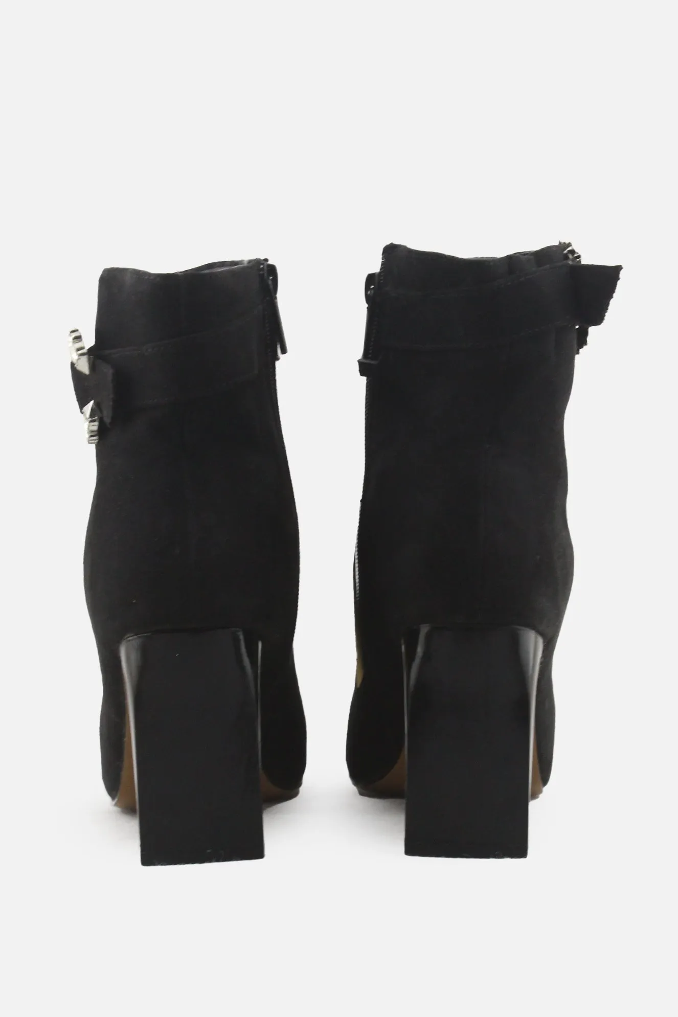 Sfera Zipper Block Heels Ankle Boots | Suede