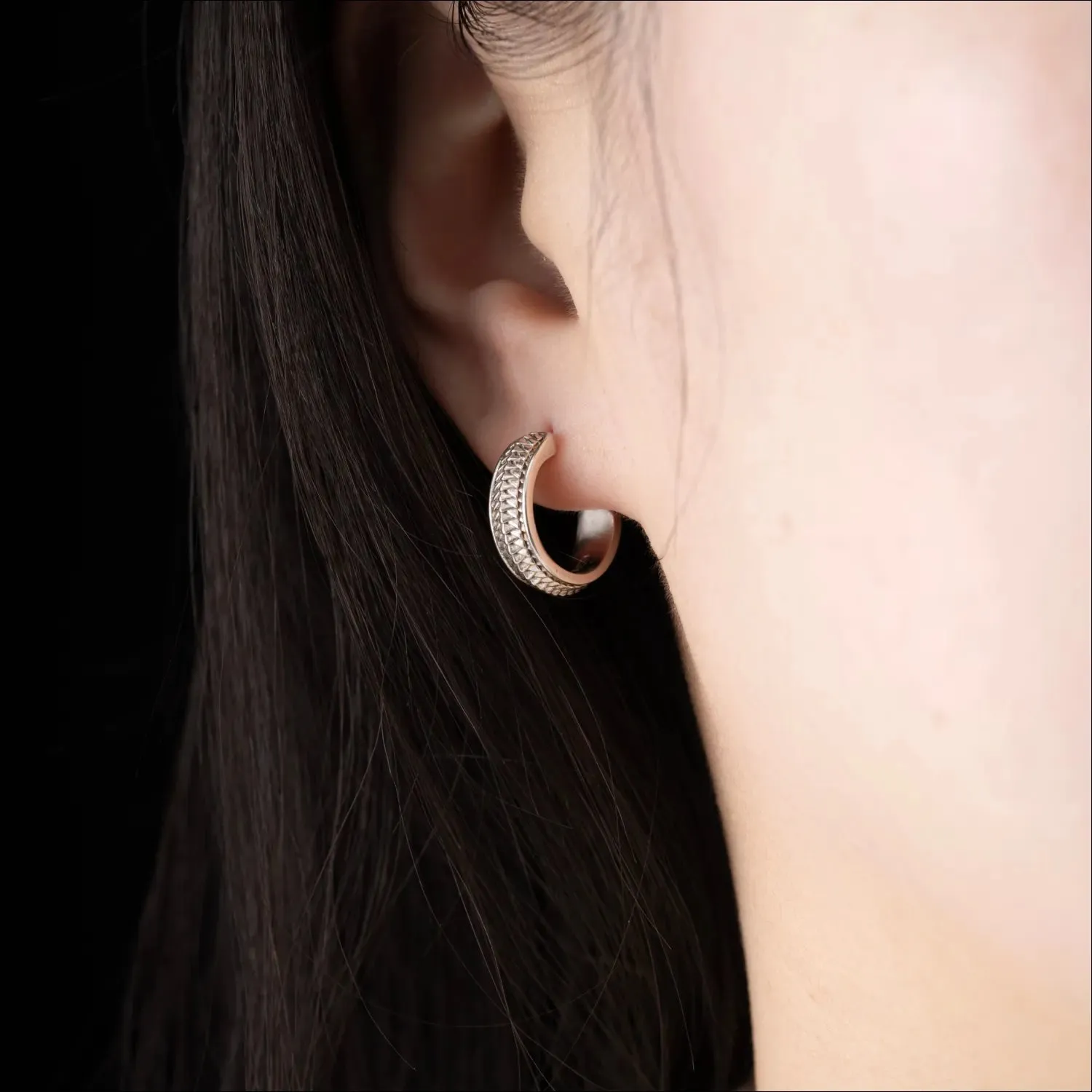 Snake Scale Stud Earrings