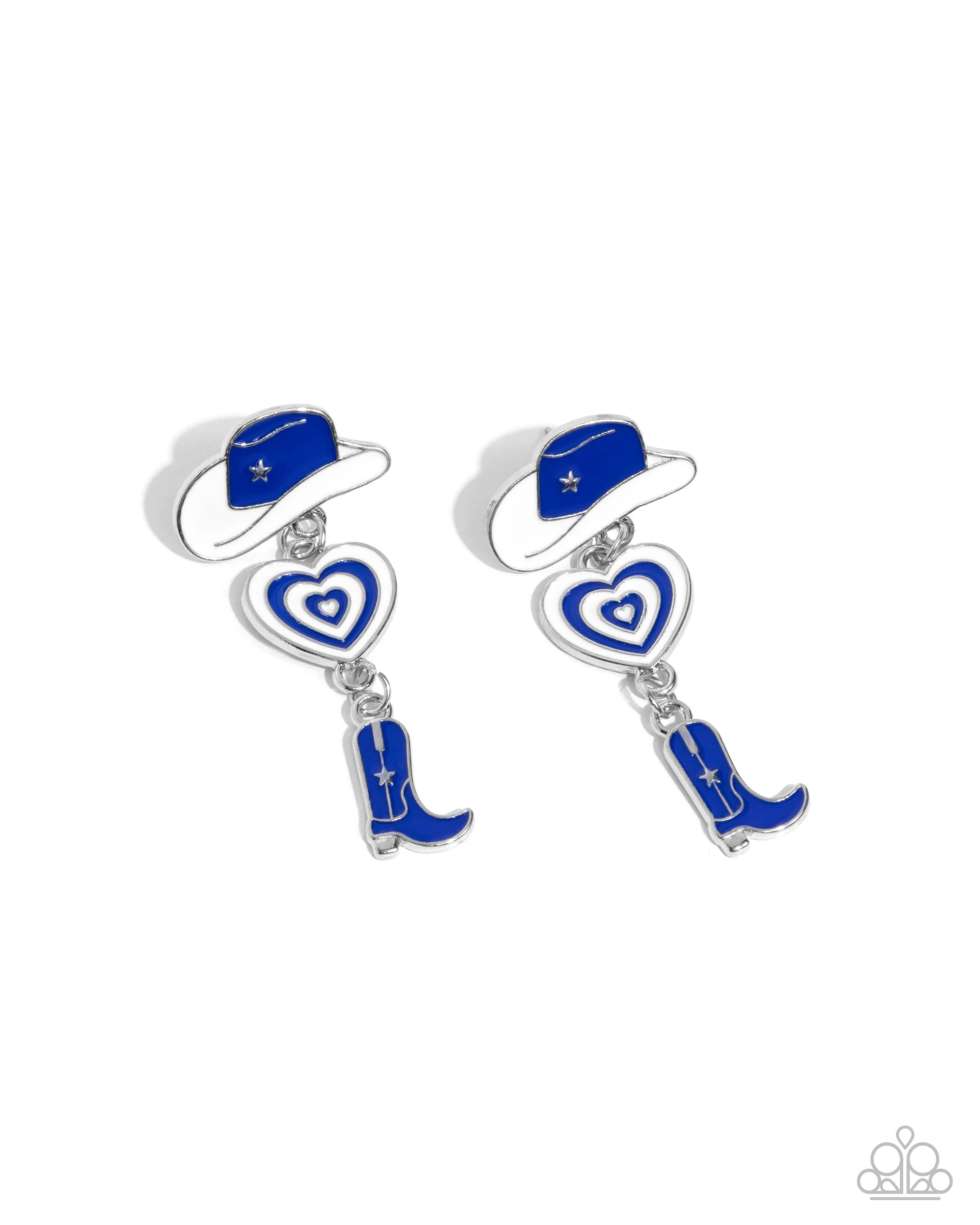 Swing Dance Delight - Blue Earrings