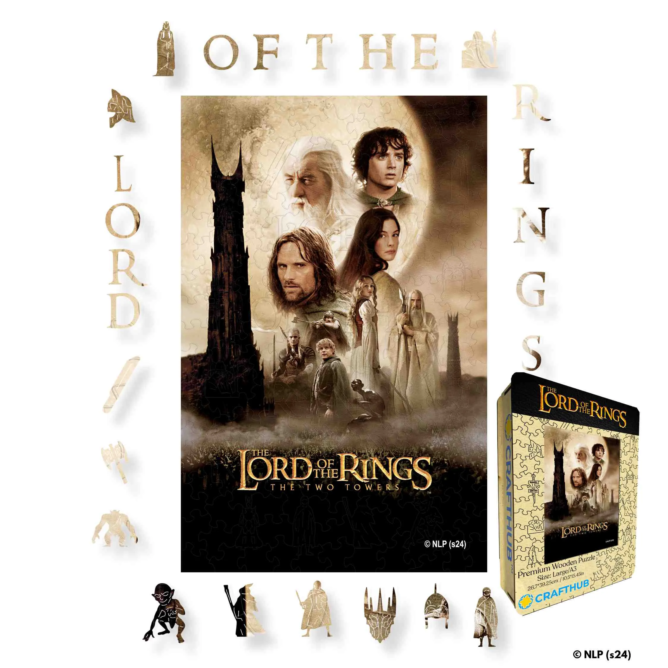 The Fellowship of the Two Towers - Wooden Jigsaw Puzzle