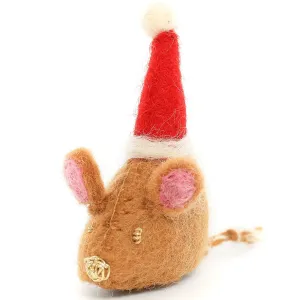 The Foggy Dog Mouse with Santa Hat Cat Toy