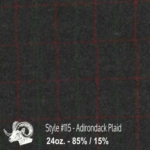 Wool Fabric By The Yard - 115 - Adirondack Plaid