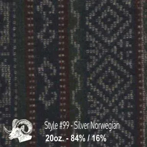 Wool Fabric By The Yard - 99 - Silver Norwegian